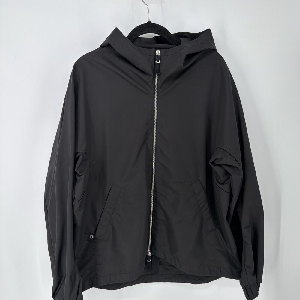 Every Stitch Considered ESC Nike Hoodie Mens M Black Full Zip Italy Nylon